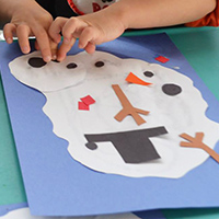 Geschmolzener Schneemann Bastelarbeit fur Kinder