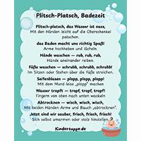 „Plitsch-Platsch, Badezeit“ Bewegungsreim „Plitsch-Platsch, Badezeit“ Bewegungsreim