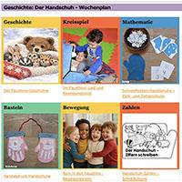 Geschichte: Der Handschuh - Wochenplan Geschichte: Der Handschuh - Wochenplan