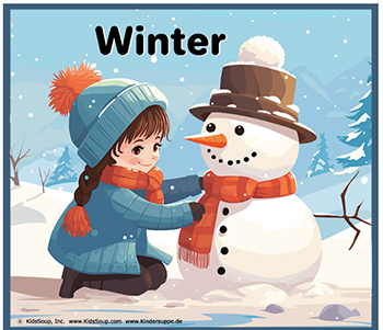 Winter-Puzzle und Poster fur Kinder in der Kiga und Kita