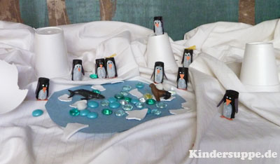 Antarktis-Pinguin-Spielecke