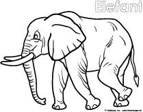 Elefant-Ausmalbild