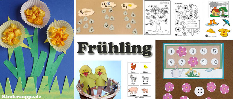 Ideen frühling kindergarten basteln Frühlingsbasteln