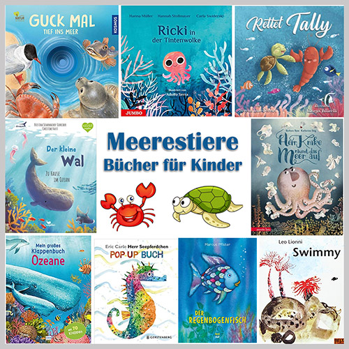 Meerestiere Bücher für Kinder, Kindergarten und KITA