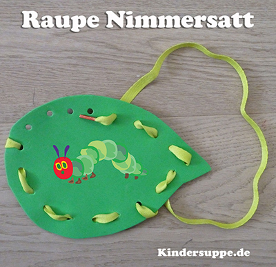 Raupe Nimmersatt Feinmotorik Fädelspiel fur Kinder und Kiga, Kita