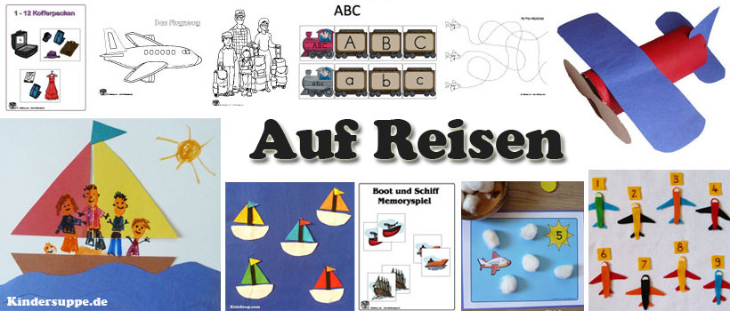 Zug, Schiff, Flugzeug und Thema Reisen Ideen fur Kindergarten und Kita