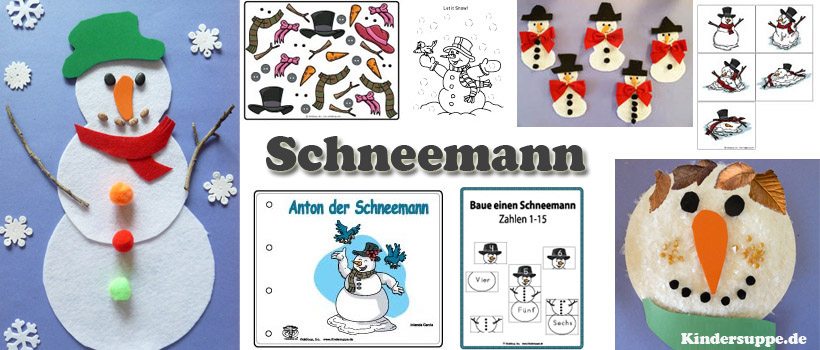 Schnee und Schneemann Basteln und Spiel-Ideen fur Kindergarten und Kita