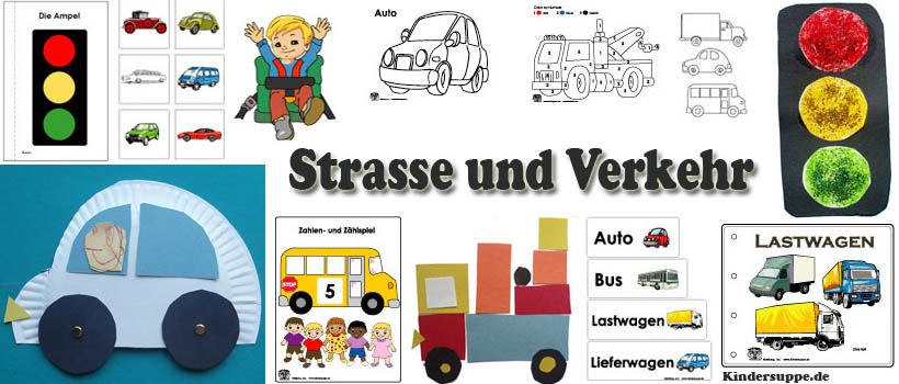 Kindergarten Projekt und Thema Strasse und Verkehr