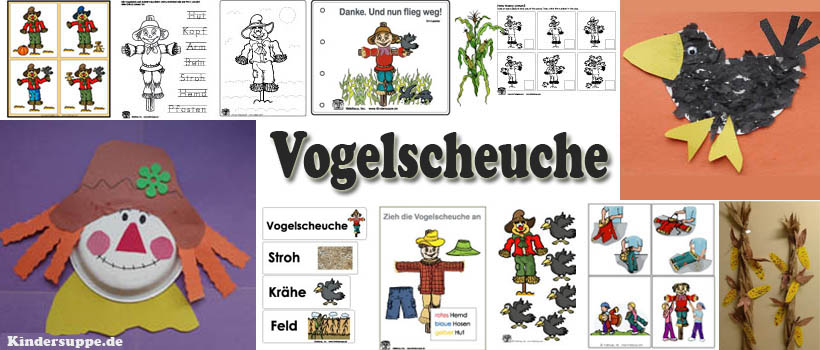 Vogelscheuche und Ernte Basteln und Ideen fur Kindergarten und Kita