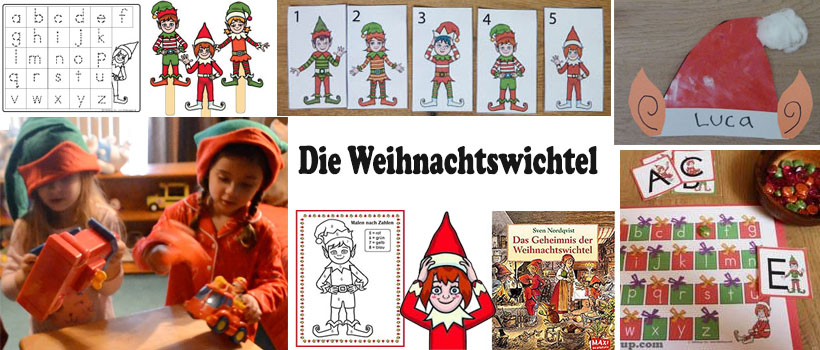 Wichtel und Weihnachtswichtel Spiele, Lieder, und basteln für Kinder