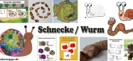 Wurm und Schnecke Basteln und Spiele Ideen fur Kindergarten und Kita