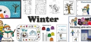 Winter Kindergarten und Kita Bastel-Ideen und Spiele